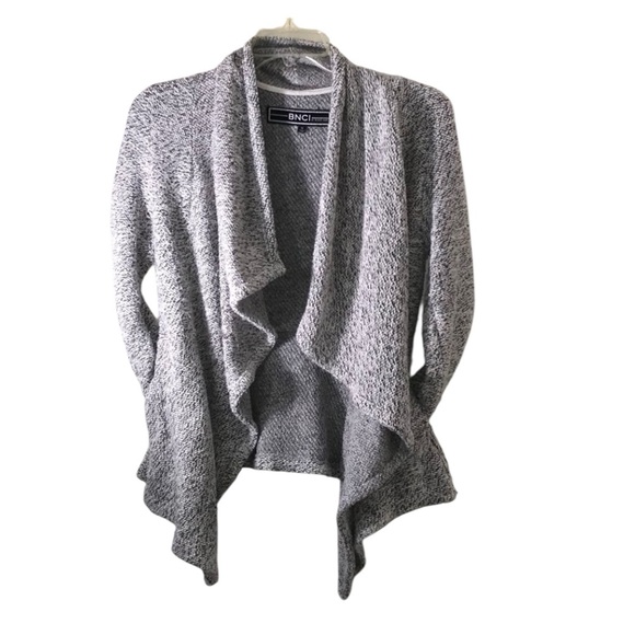 *BNCI by Blanc Noir Twill Knot long sleeve open cardigan. Size medium GUC - Picture 3 of 5